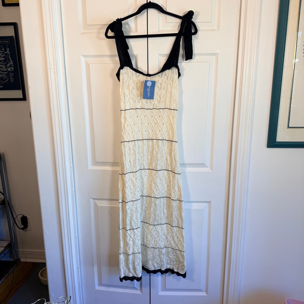 CAPITTANA Valeria knit Black and White Dress medium/large - Picture 4 of 7